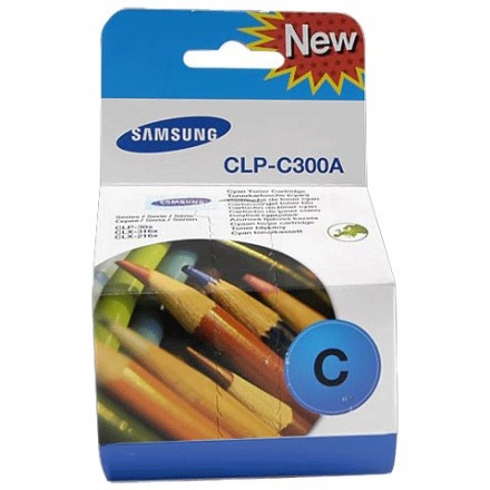 Картридж лазерный SAMSUNG (CLP-C300A) CLP-300 и другие, оригинальный, голубой, ресурс 1000 стр. 
