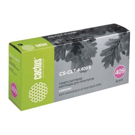Картридж лазерный CACTUS (CS-CLT-K409S) для SAMSUNG CLP-310/315, черный, ресурс 1500 стр. 
