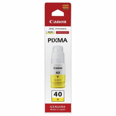 Чернила CANON (GI-40Y) для СНПЧ Pixma G5040/G6040, желтые, ресурс 7700 страниц, оригинальные, 3402C001 