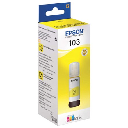 Чернила EPSON (C13T00S44A) для СНПЧ EPSON L3100/L3101/L3110/L3150/L3151/L1110, желтые, ОРИГИНАЛЬНЫЕ 