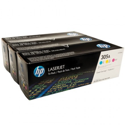 Картридж лазерный HP (CF370AM) LaserJet Pro 300 M375/M475, КОМПЛЕКТ 3 цвета CMY, ресурс 3х2600 страниц 
