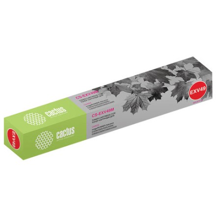 Тонер CACTUS (CS-EXV49M) для Canon IR C3320/C3320i/C3500 и др., пурпурный, ресурс 19000 страниц 