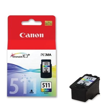 Картридж струйный CANON (CL-511) Pixma MP240/MP260/MP480, цветной, оригинальный, ресурс 244 стр., 2972B007 