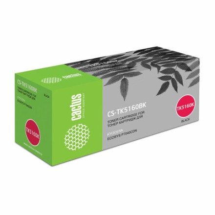 Тонер-картридж CACTUS (CS-TK5160BK) для Kyocera Ecosys P7040cdn, черный, ресурс 16000 страниц 