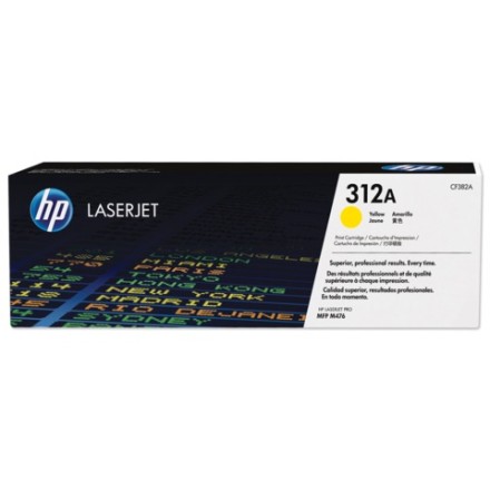 Картридж лазерный HP (CF382A) LaserJet Pro M476dn/476dw/476nw, желтый, оригинальный, ресурс 2700 страниц 