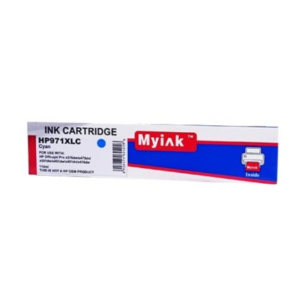 Картридж для (971XL) HP OfficeJet Pro X451/476/551/576 CN626AE Cyan (110ml, Pigment) MyInk SAL 