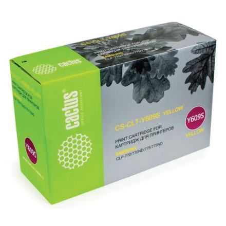 Картридж лазерный CACTUS (CS-CLT-Y609S) для SAMSUNG CLP-770/770ND/775/775ND, желтый, ресурс 7000 стр. 