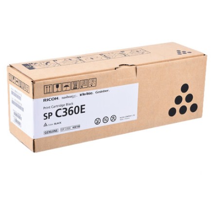 Тонер-картридж лазерный RICOH (SP C360E) SP C360/C361, черный, оригинальный, ресурс 2000 стр., 408188 