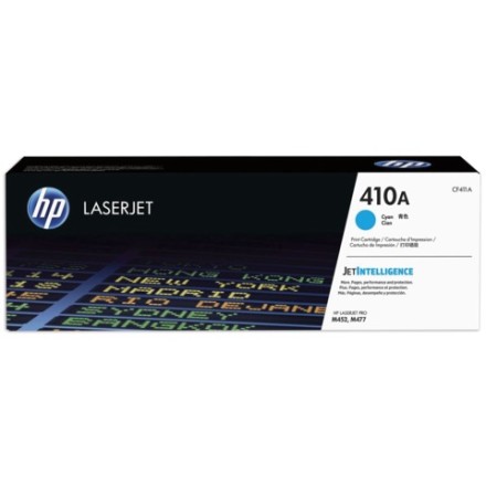 Картридж лазерный HP (CF411A) LaserJet Pro M477fdn/M477fdw/477fnw/M452dn/M452nw, голубой, оригинальный, ресурс 2300 страниц 