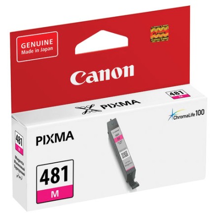 Картридж струйный CANON (CLI-481M) для PIXMA TS704 / TS6140, пурпурный, ресурс 236 страниц, оригинальный, 2099C001 