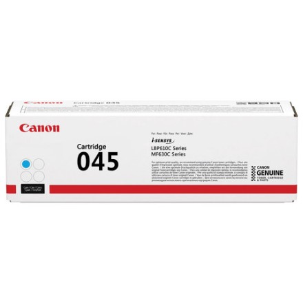 Картридж лазерный CANON (045C) MF635/633/631/LBP 611/613, голубой, ресурс 1300 стр., оригинальный, 1241C002 