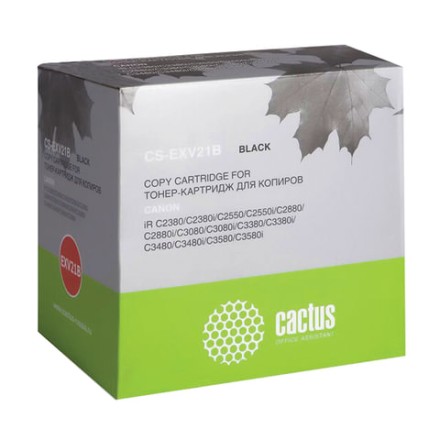 Тонер CACTUS (CS-EXV21B) для CANON iR-C2380/2880/3080/3380/3580, черный, ресурс 26000 стр. 