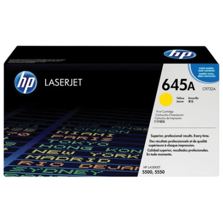 Картридж лазерный HP (C9732A) Color LaserJet 5500/5550, желтый, оригинальный, ресурс 12000 страниц 