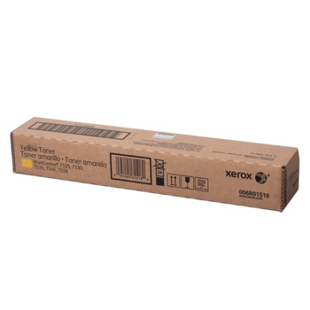 Тонер-картридж XEROX (006R01518) WC 7545/7556 и другие, желтый, оригинальный, ресурс 15000 страниц 