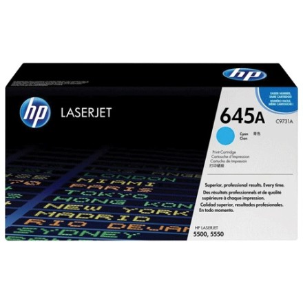 Картридж лазерный HP (C9731A) Color LaserJet 5500/5550, голубой, оригинальный, ресурс 12000 страниц 