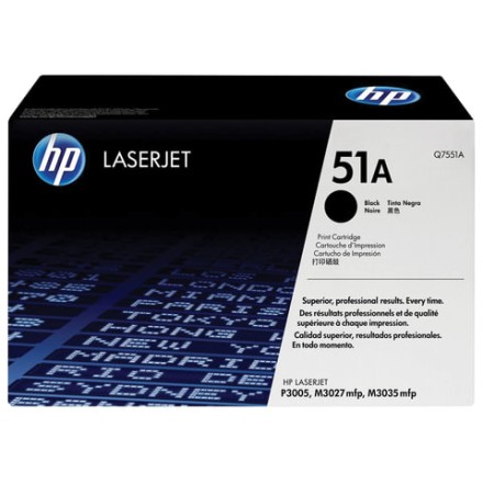 Картридж лазерный HP (Q7551A) LaserJet M3035/3027/P3005 и другие, №51А, оригинальный, ресурс 6500 страниц 
