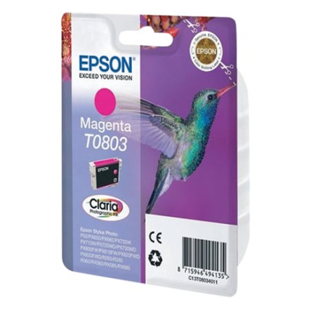 Картридж струйный EPSON (C13T08034011) Stylus P50/PX660/PX700W/RX685/R360, пурпурный, оригинальный 