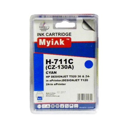 Картридж для (HP 711) HP Designjet T120/520 CZ130A Cyan (26ml, Dye) MyInk  SAL 