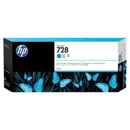 Картридж струйный для плоттера HP (F9K17A) Designjet T830/T730, №728, голубой, 300 мл, оригинальный 