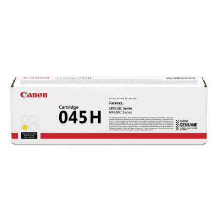 Картридж лазерный CANON (045HY) MF635/633/631/LBP 611/613, желтый, ресурс 2200 стр., оригинальный, 1243C002 
