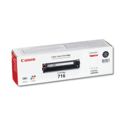 Картридж лазерный CANON (716BK) LBP-5050, черный, ресурс 2500 страниц, оригинальный, 1980B002 