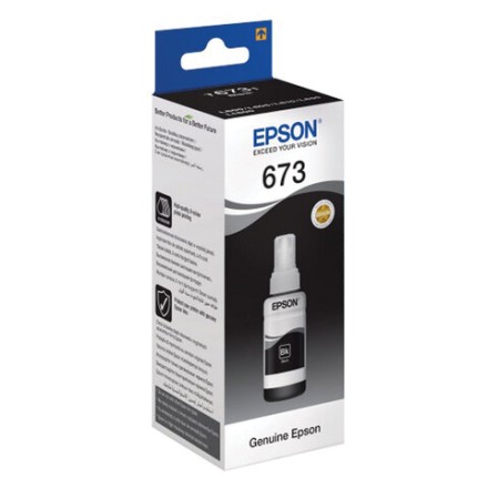 Чернила EPSON (C13T67314A) для СНПЧ Epson L800/L805/L810/L850/L1800, черные, оригинальные 