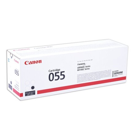 Картридж лазерный CANON (055BK) для LBP663/664/MF742/744/746, черный, оригинальный, ресурс 2300 страниц, 3016C002 