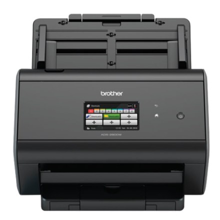 Сканер потоковый BROTHER ADS-2800W, А4, 1200х1200, 60 стр./мин., 3000 стр./день, АПД, сетевая карта, Wi-Fi (кабель USB в компл.), ADS2800WUX1 