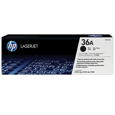 Картридж лазерный HP (CB436A) LaserJet P1505/M1120/M1522, №36А, оригинальный, ресурс 2000 стр. 