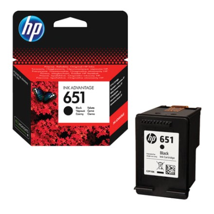 Картридж струйный HP (С2P10AE) Ink Advantage 5575/5645/OfficeJet 202, №651, черный, оригинальный, ресурс 600 стр., C2P10AE 