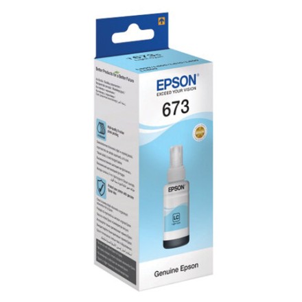 Чернила EPSON (C13T67354A) для СНПЧ Epson L800/L805/L810/L850/L1800, светло-голубые, оригинальные 