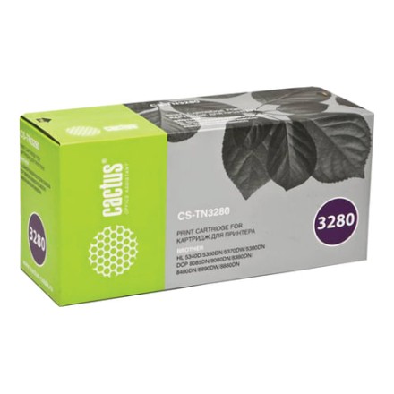 Картридж лазерный CACTUS (CS-TN3280) для BROTHER HL-5340D/5350DN5370W, ресурс 8000 стр. 