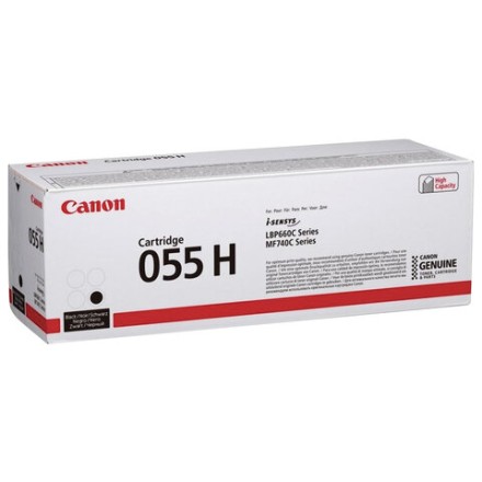 Картридж лазерный CANON (055HBK) для LBP663/664/MF742/744/746, черный, оригинальный, ресурс 7600 страниц, 3020C002 