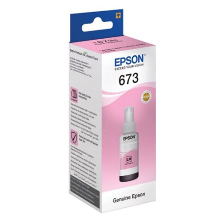 Чернила EPSON (C13T67364A) для СНПЧ Epson L800/L805/L810/L850/L1800, светло-пурпурные, оригинальные 