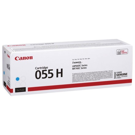 Картридж лазерный CANON (055HC) для LBP663/664/MF742/744/746, голубой, оригинальный, ресурс 5900 страниц, 3019C002 