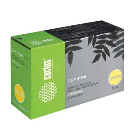 Тонер-картридж CACTUS (CS-PH6180B) для XEROX Phaser 6180/6180MFP, черный, ресурс 8000 стр. 