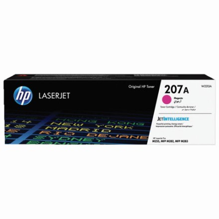 Картридж лазерный HP (W2213X) 207X для HP Color LJ M282/M283/M255, пурпурный, оригинальный, ресурс 2450 страниц 