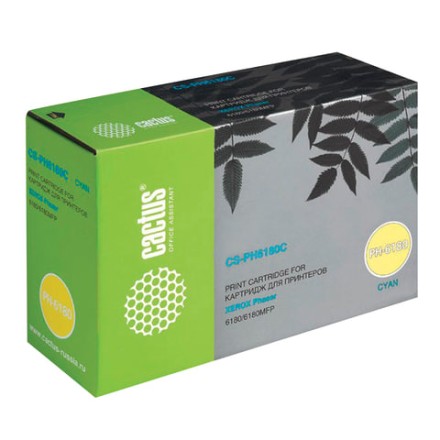Тонер-картридж CACTUS (CS-PH6180C) для XEROX Phaser 6180/6180MFP, голубой, ресурс 8000 стр. 