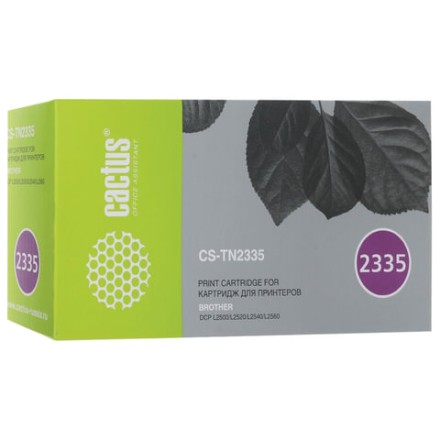 Картридж лазерный CACTUS (CS-TN2335) для BROTHER HL-L2300DR/L2340DWR/DCP-L2500DR, ресурс 1200 стр. 