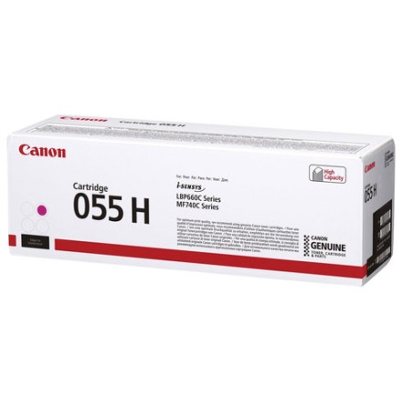 Картридж лазерный CANON (055HM) для LBP663/664/MF742/744/746, пурпурный, оригинальный, ресурс 5900 страниц, 3018C002 