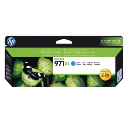 Картридж струйный HP (CN626AE) OfficeJet Pro X576/476/451/551, №971XL, голубой, оригинальный, ресурс 6600 страниц 