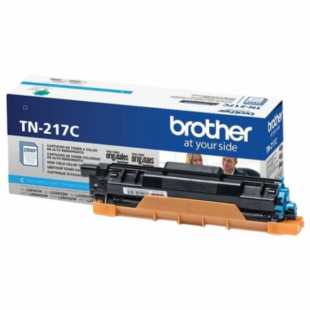 Картридж лазерный BROTHER (TN217C) HLL3230CDW/DCPL3550CDW/MFCL3770CDW, голубой, оригинальный, ресурс 2300 страниц 