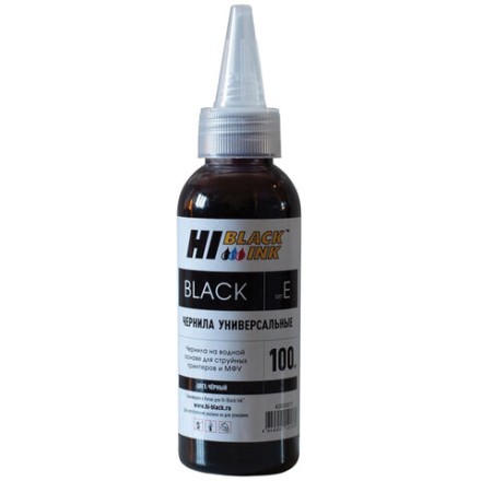Чернила HI-BLACK для EPSON (Тип E) универсальные, черные 0,1 л, водные, 150701038001 