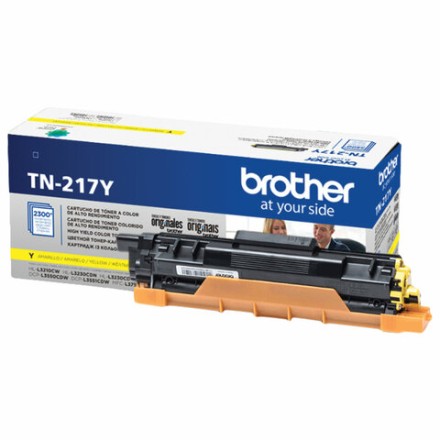 Картридж лазерный BROTHER (TN217Y) HLL3230CDW/DCPL3550CDW/MFCL3770CDW, желтый, оригинальный, ресурс 2300 страниц 