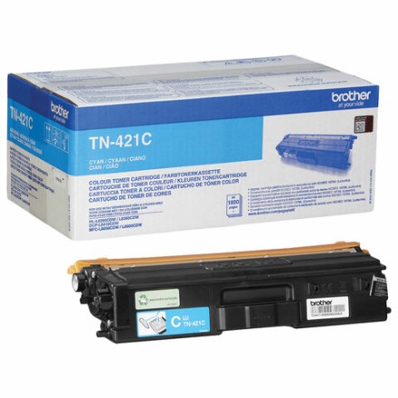 Картридж лазерный BROTHER (TN421C) HLL8260CDW/DCPL8410CDW/MFCL8690CDW, голубой, оригинальный, ресурс 1800 страниц 