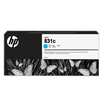 Картридж струйный для плоттера HP (CZ695A) Latex 310/330/360/370, №831 c, голубой, 775 мл, оригинальный 
