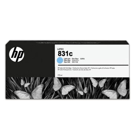 Картридж струйный для плоттера HP (CZ698A) Latex 310/330/360/370 №831c, светло-голубой, 775 мл, оригинальный 