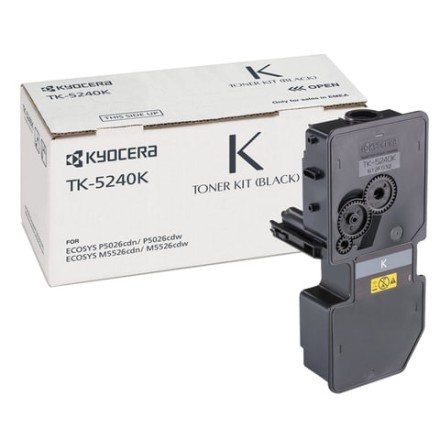 Тонер-картридж KYOCERA (TK-5240K) P5026cdn/w/M5526cdn/w, ресурс 4000 стр., цвет черный, оригинальный, 1T02R70NL0 