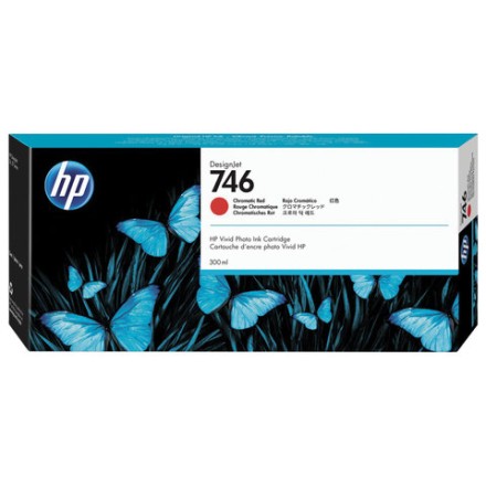 Картридж струйный для плоттера HP (P2V81A) DesignJet Z6, Z9+, 300 мл, хроматический красный, оригинальный 