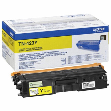 Картридж лазерный BROTHER (TN423Y) HLL8260CDW/DCPL8410CDW/MFCL8690CDW, желтый, оригинальный, ресурс 4000 страниц 